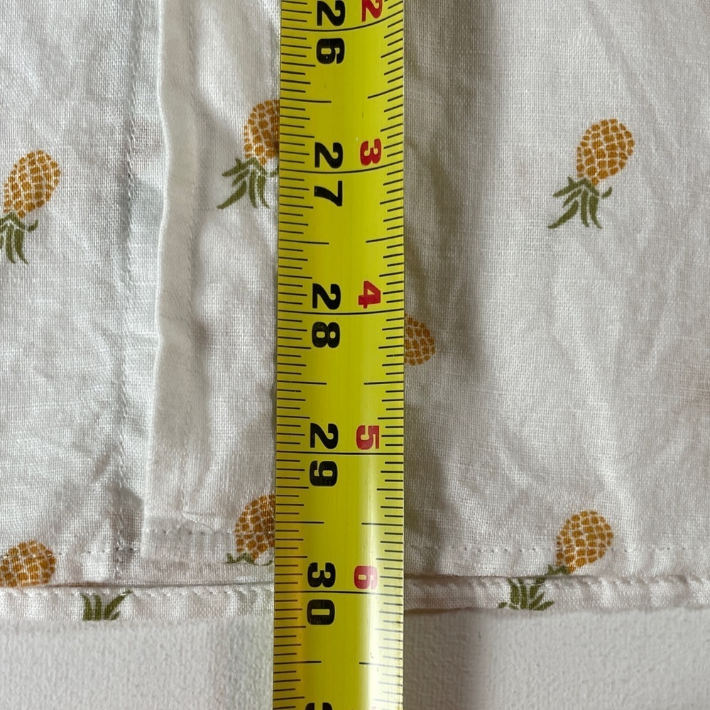 Banana Republic White Pineapple Linen Blend Slim Fit Long Sleeve Men's Shirt L - Picture 7 of 10